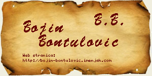 Bojin Bontulović vizit kartica